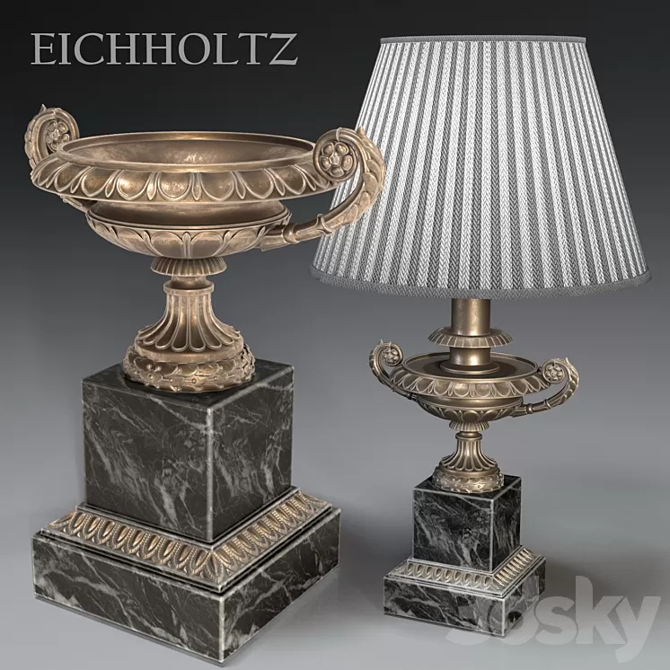 Lamp and a vase of Eichholtz BRESSON 3D Model Lamp and a vase of Eichholtz BRESSON 3D Model