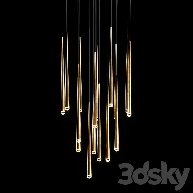 Lamp AQUITAINE ROUND CHANDELIER 18 Restoration Hardware 3D Model