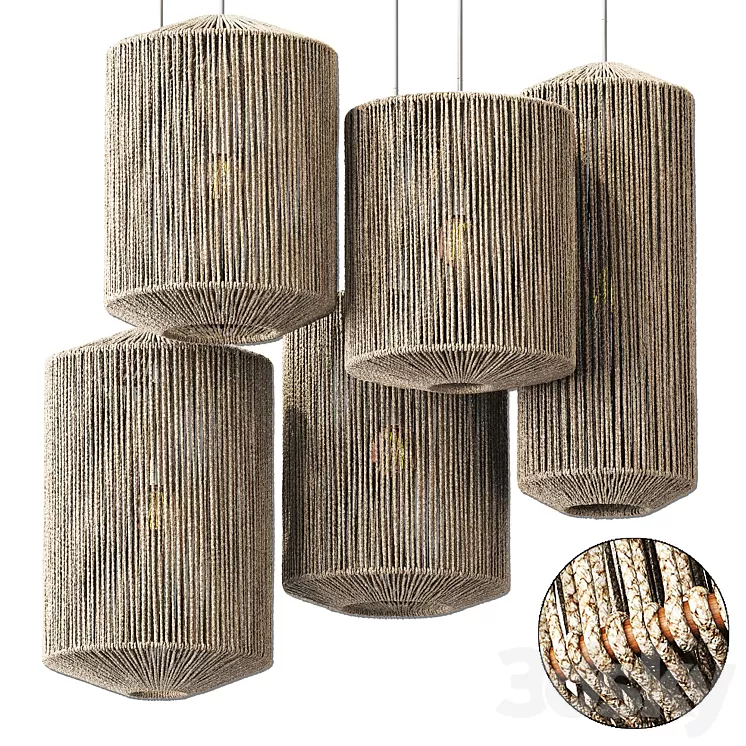 Lamp barrel big rope n1 3D Model