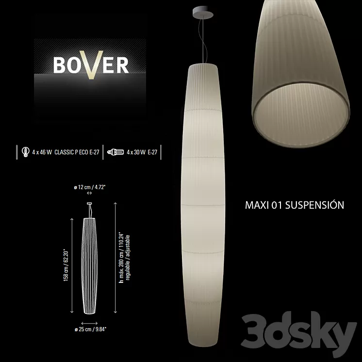 Lamp Bover MAXI 01 SUSPENSIÓN 3D Model