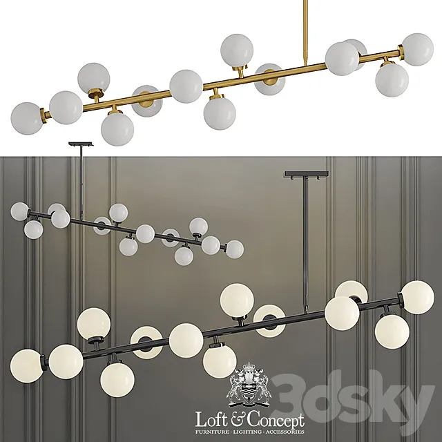 Lamp Bubble Stik Chandelier 3D Model Lamp Bubble Stik Chandelier 3D Model