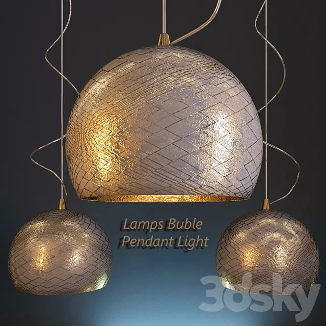 Lamp Buble Pendant Light 3D Model Lamp Buble Pendant Light 3D Model