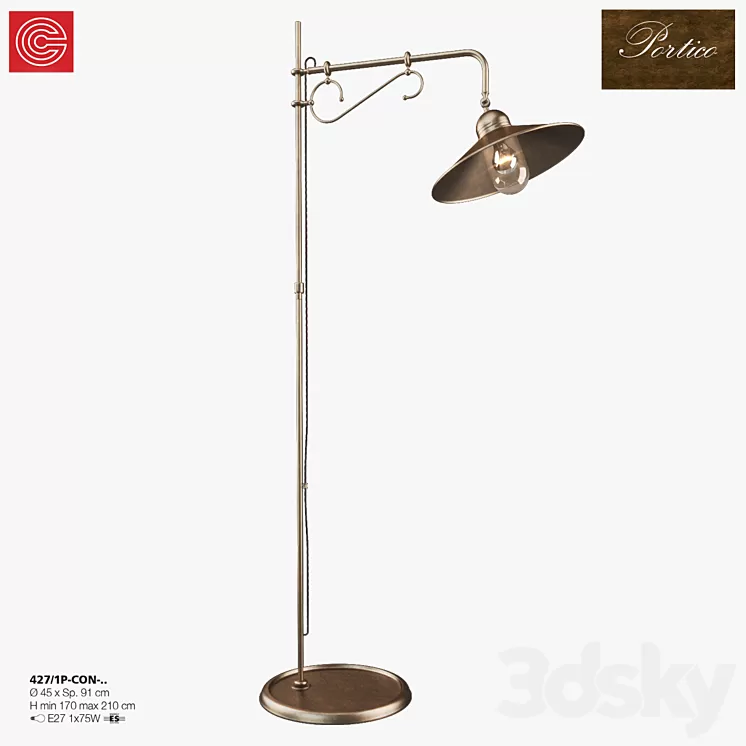Lamp Cremasco illuminazione Portico art.427 3D Model