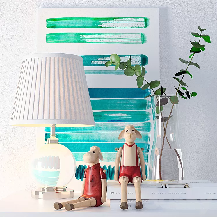 Lamp Eichholtz Octavia paintings Jan Ombre and decor 3D Model