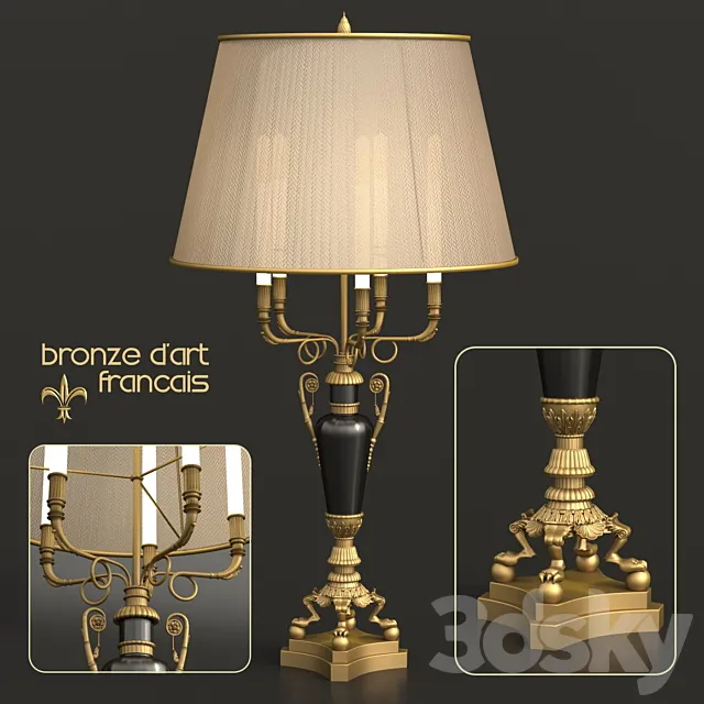 Lamp Empire in 1074 by Bronze d’Art 3DModel