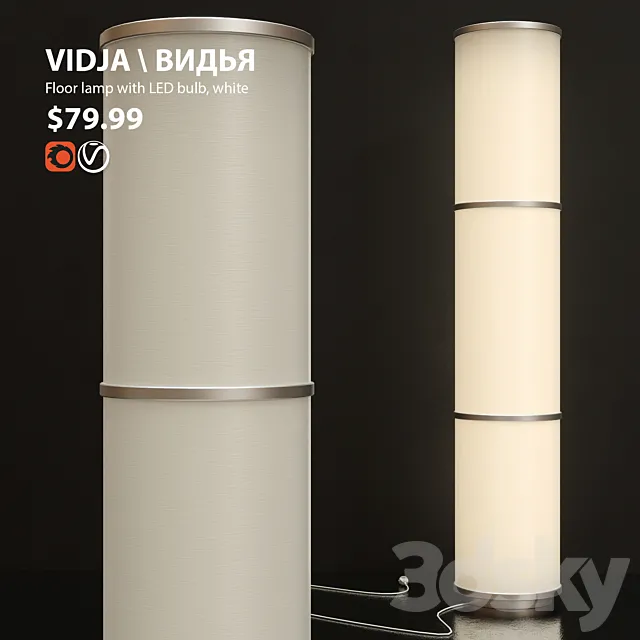 Lamp floor Floor lamp IKEA VIDIA 3DModel Lamp floor Floor lamp IKEA VIDIA 3DModel