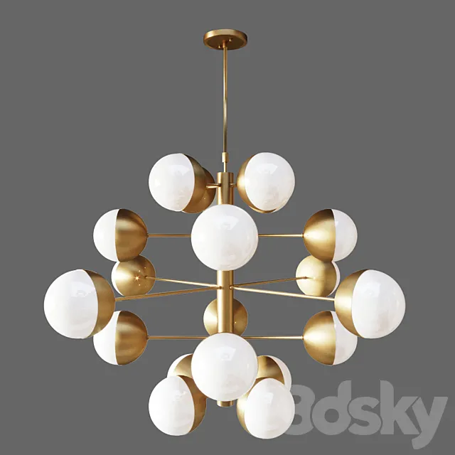 Lamp italian globe cedar moss light 20 3DModel