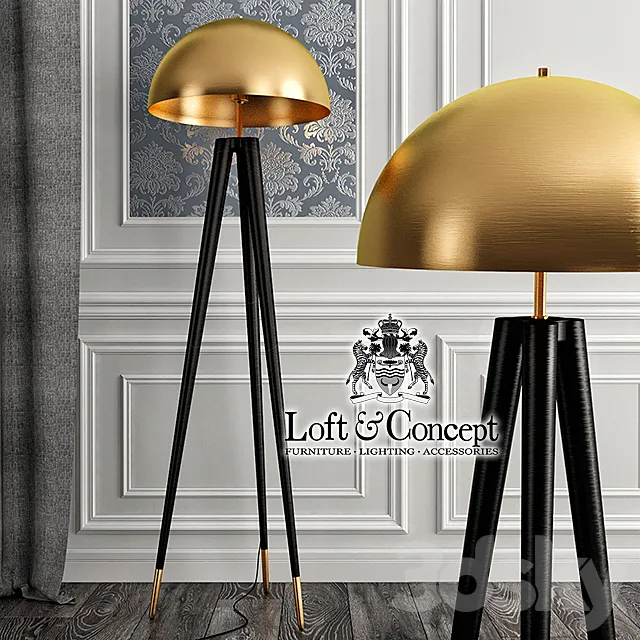 Lamp Matthew Fairbank Fife Tripod Floor Lamp 3DModel Lamp Matthew Fairbank Fife Tripod Floor Lamp 3DModel