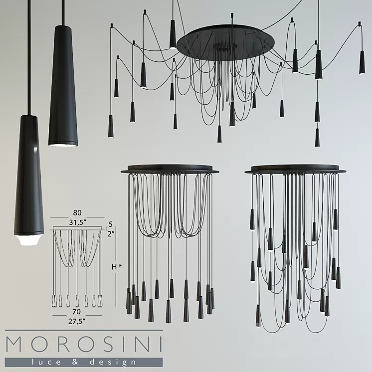 Lamp Morosini Santral LA16 3D Model Lamp Morosini Santral LA16 3D Model