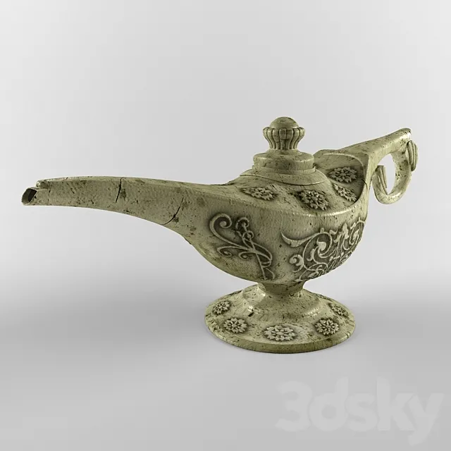 Lamp of Aladdin 3D Model Lamp of Aladdin 3D Model