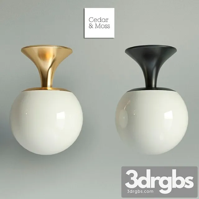 Lamp sedar & moss cascade 3D Model Download