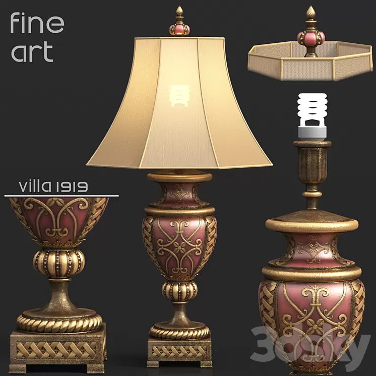 Lamp Villa in 1919 from the Fine Art 3D Model Lamp Villa in 1919 from the Fine Art 3D Model