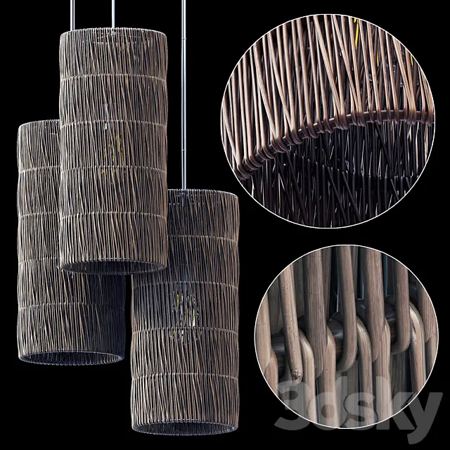 Lamp wiсker rattan cylinder n1 _ Chandelier cylinder wicker rattan No. 1 3D Model Lamp wiсker rattan cylinder n1 _ Chandelier cylinder wicker rattan No. 1 3D Model