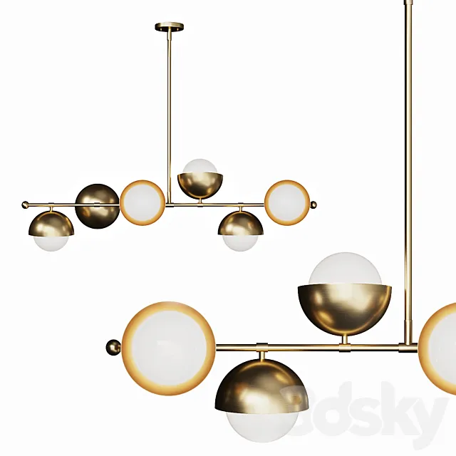 Lamp with glass shades on a frame BENTA B 3DModel