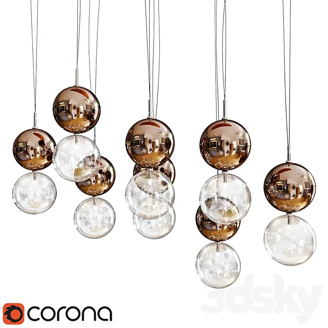 lampada sospensione apollo di cattelan italia 3D Model