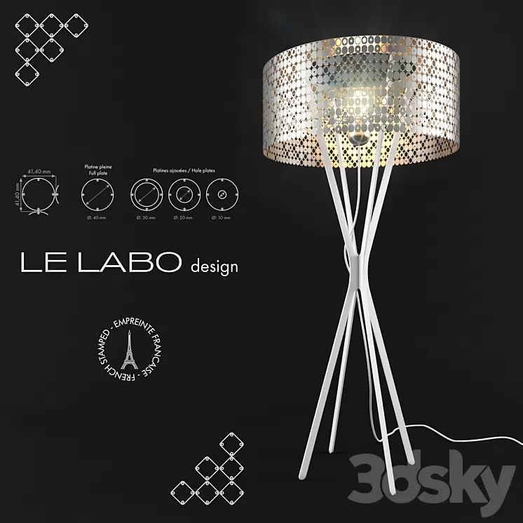 Lampadaire Miss Bubble XXL by Le Labo Design 3D Model