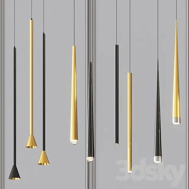 Lampatron – ceiling lamps set 1 3D Model Lampatron – ceiling lamps set 1 3D Model