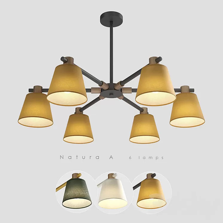 Lampatron Natura A 6 lamps 3D Model Lampatron Natura A 6 lamps 3D Model