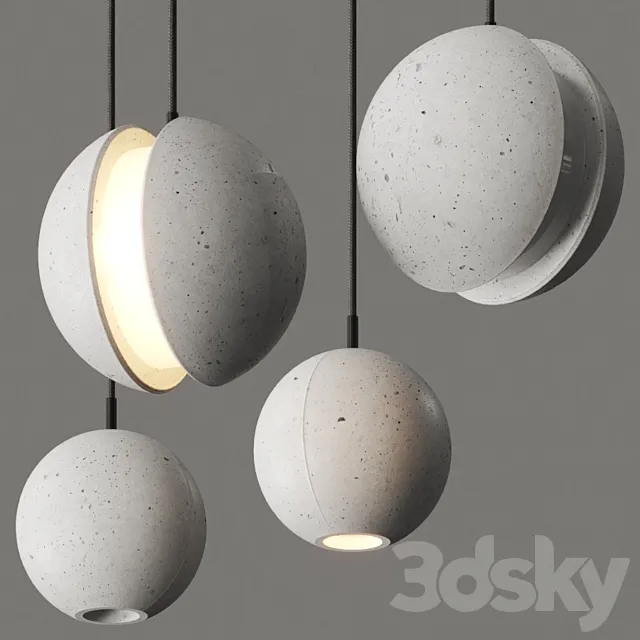 Lampatron Paldis _ Bentu Moon Pendant Lamps 3DModel