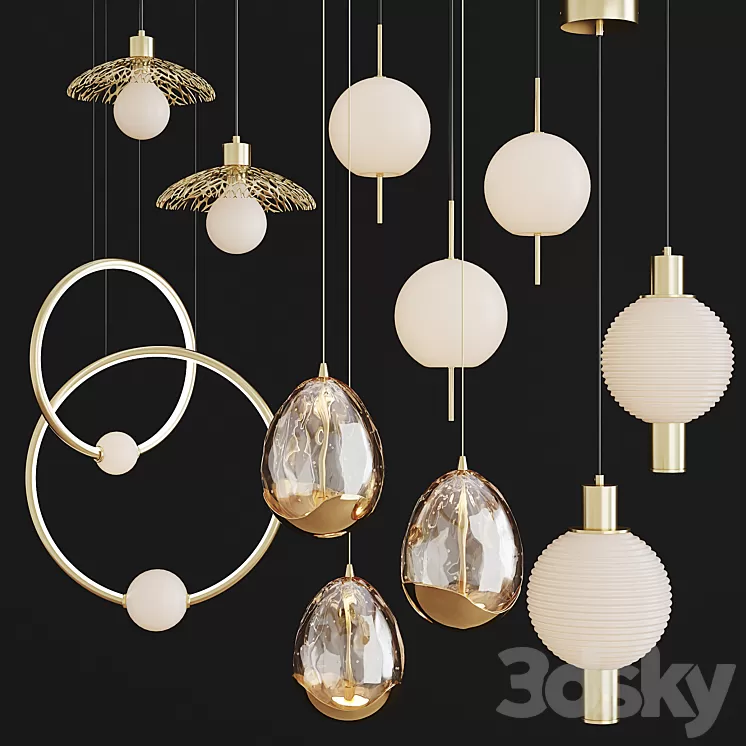 Lampatron pendant set 2 3D Model Lampatron pendant set 2 3D Model