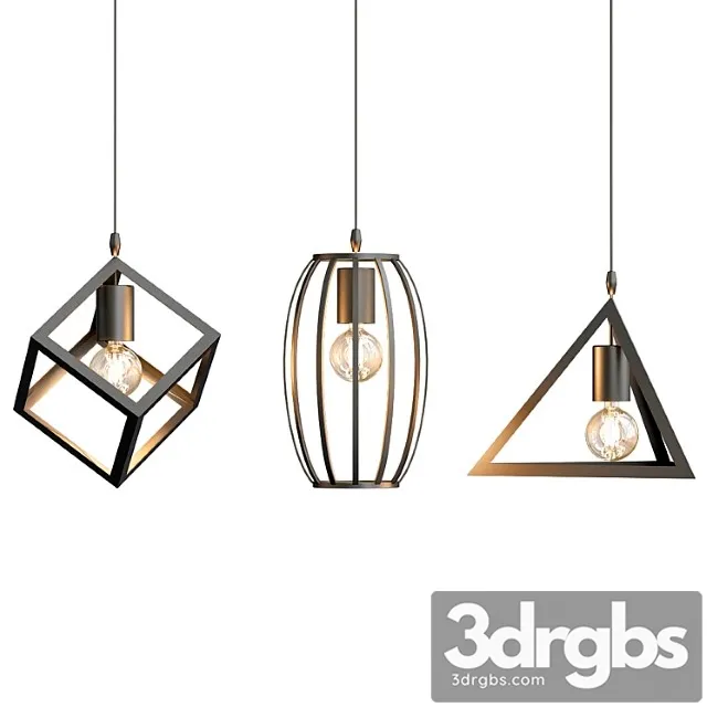 Lampe Black Retro Pendant 3D Model Download