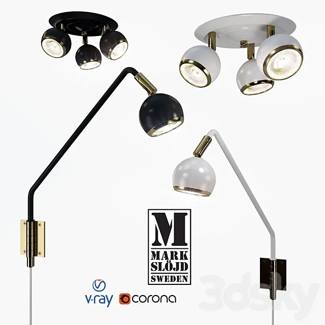 Lamps from the company Markslöjd Sweden model Coco. 3D Model Lamps from the company Markslöjd Sweden model Coco. 3D Model
