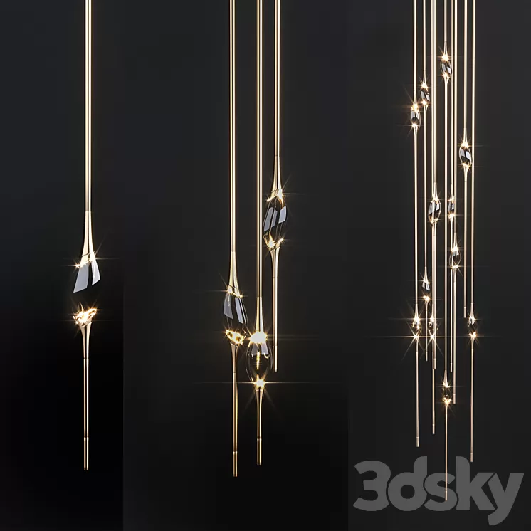 Lamps IL PEZZO Round chandelier 3D Model Lamps IL PEZZO Round chandelier 3D Model