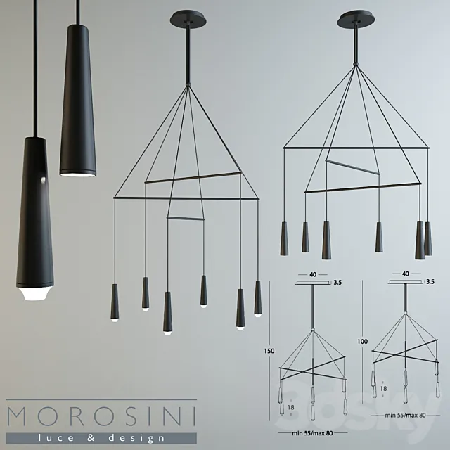 Lamps Morosini Mikado LA 6 3DModel Lamps Morosini Mikado LA 6 3DModel