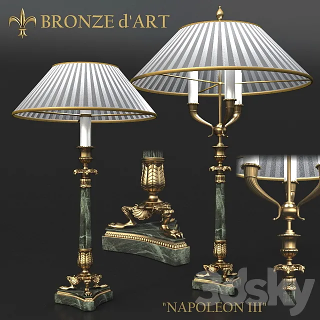 Lamps Napoleon III 990 _ 990bis Bronze d’Art 3D Model