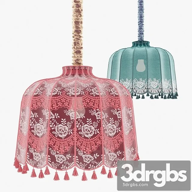 Lampshage woven with cythiami 1 3D Model Download