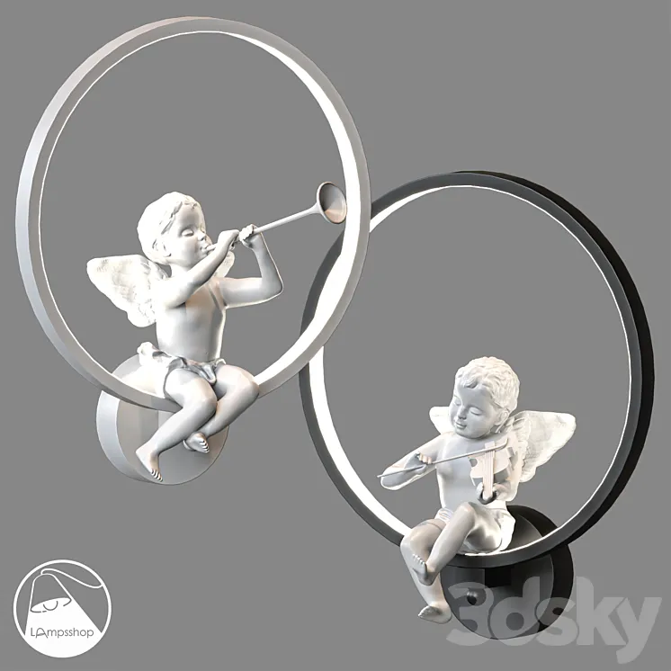 LampsShop.com B4120 Sconce Elle 3D Model Free Download