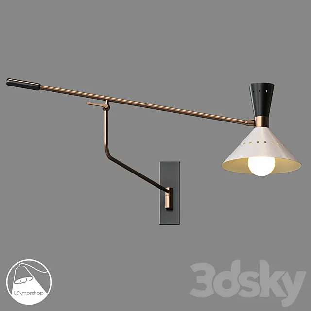 LampsShop.com B4353 Sconce Sophistic 3DModel LampsShop.com B4353 Sconce Sophistic 3DModel