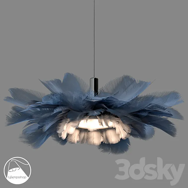 LampsShop.com L1368 Chandelier Feathers 3D Model LampsShop.com L1368 Chandelier Feathers 3D Model