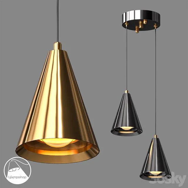 LampsShop.com PDL2427 Pendant Tadpole 3D Model