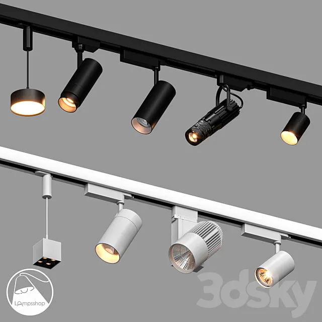 LampsShop.com Track Lamps 3D Model