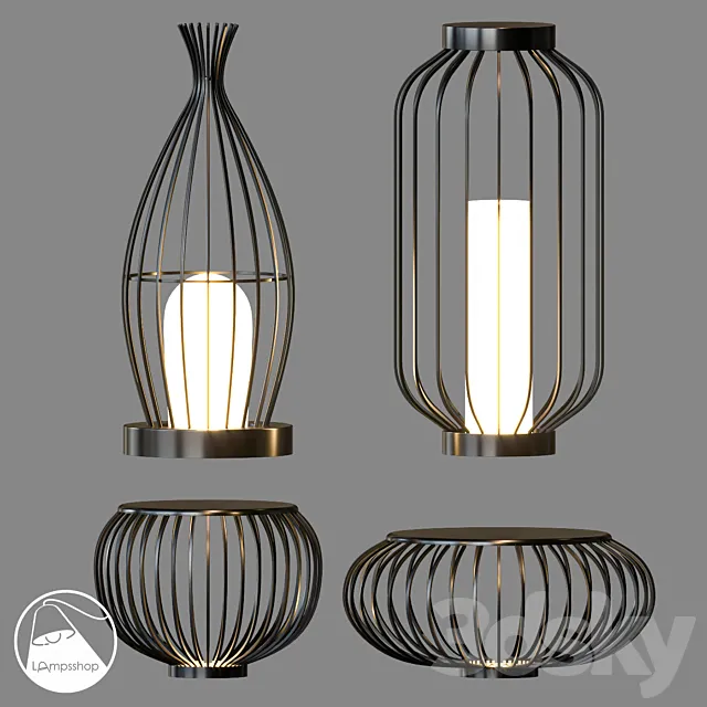 LampsShop.com UL7025 Street Lights 3D Model