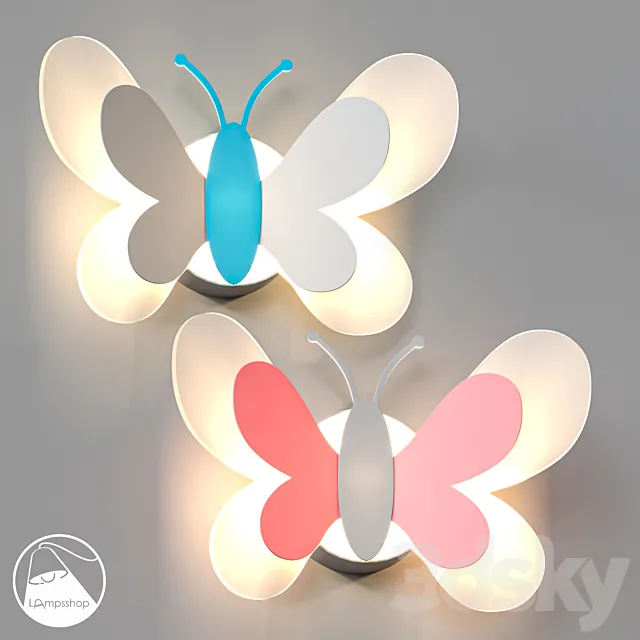 LampsShop.ru CB7005 Sconce Butterfly 3D Model