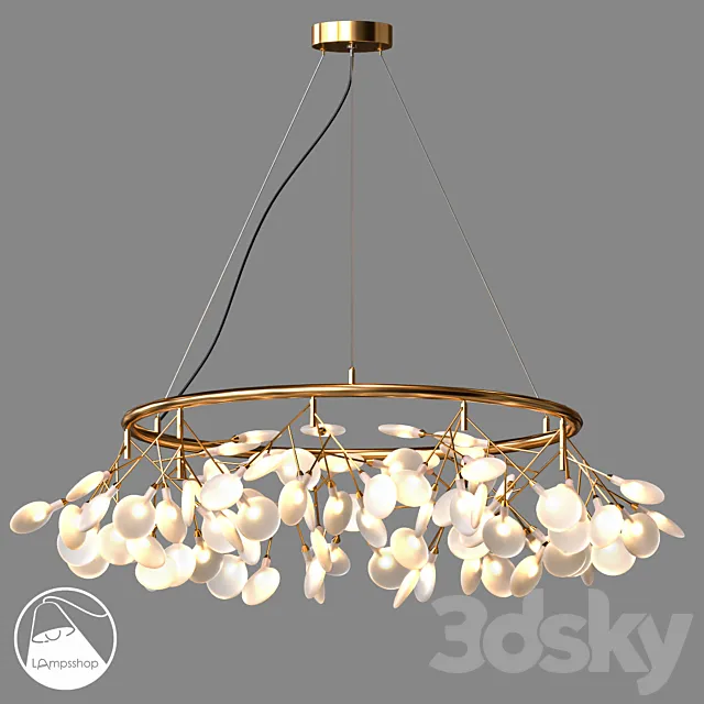LampsShop.ru L1009 Chandelier Gold Tree Сircle 3D Model
