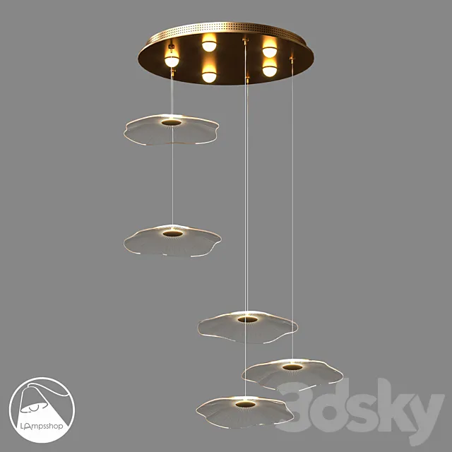 LampsShop.ru L1362 Chandelier Jellyfish 3D Model