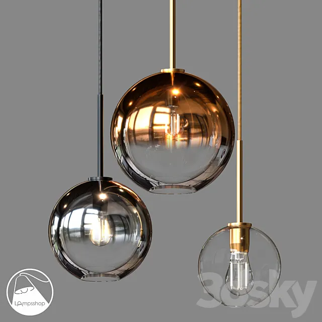 LampsShop.ru PDL2071 Pendant Silver Orb 3DModel