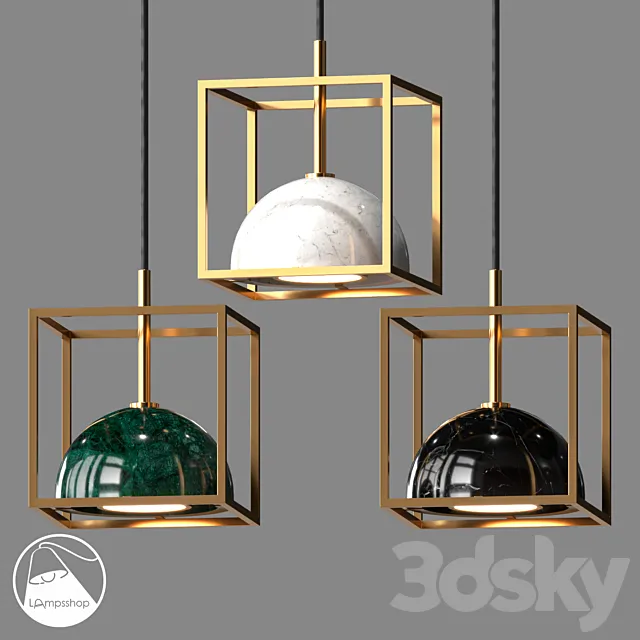 LampsShop.ru PDL2165 Pendant ?arble Square 3DModel