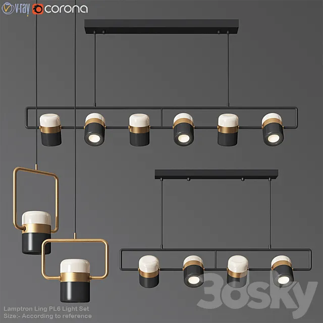 Lamptron Ling PL6 Light Set 3DModel