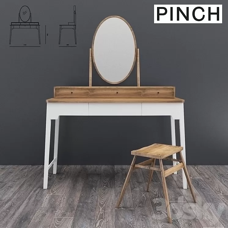Lana dressing table 3D Model