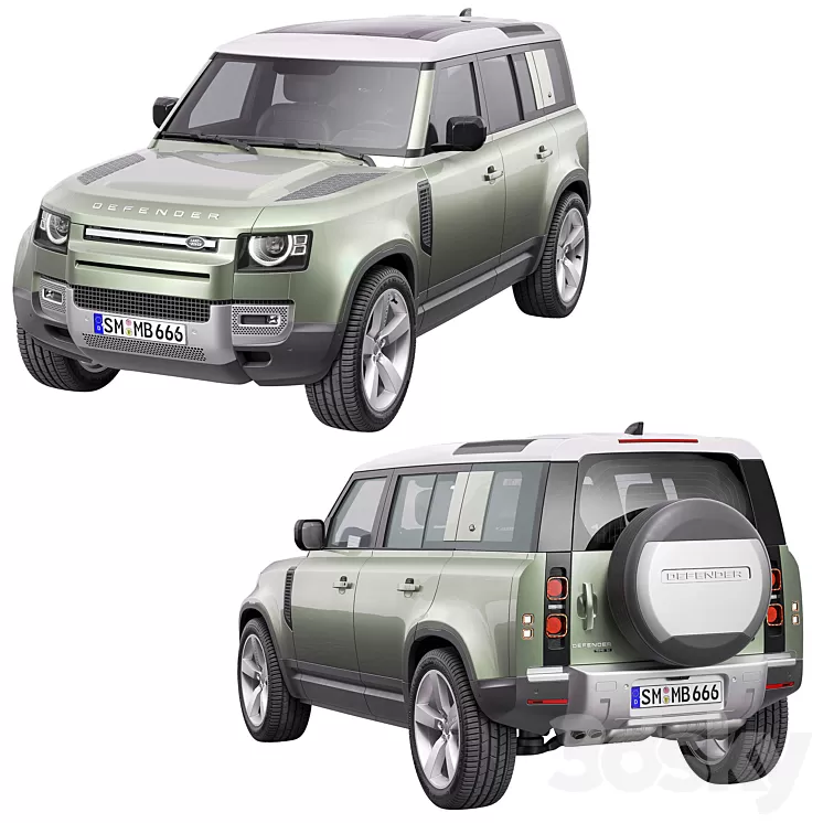 Land Rover Defender 2020 3D Model