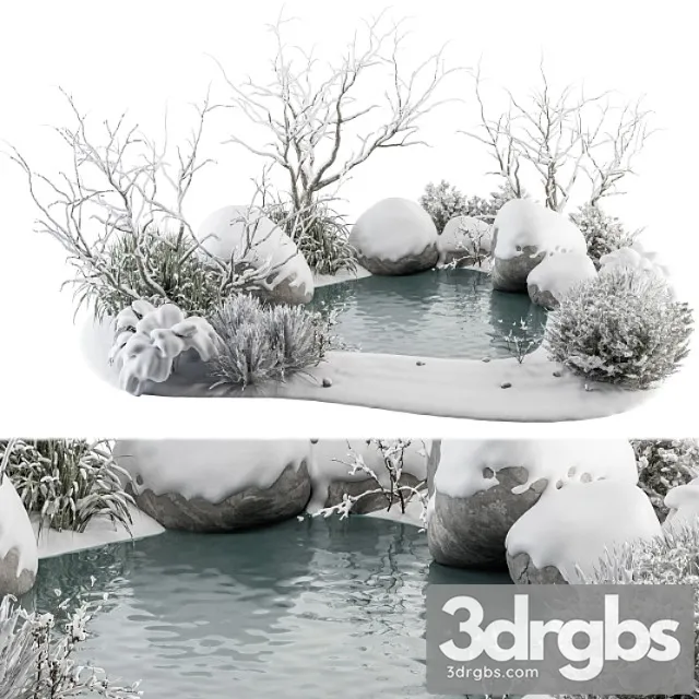 Landscape Furniture Snowy Lake Set 48 V 3D Model Download Landscape Furniture Snowy Lake Set 48 V 3D Model Download