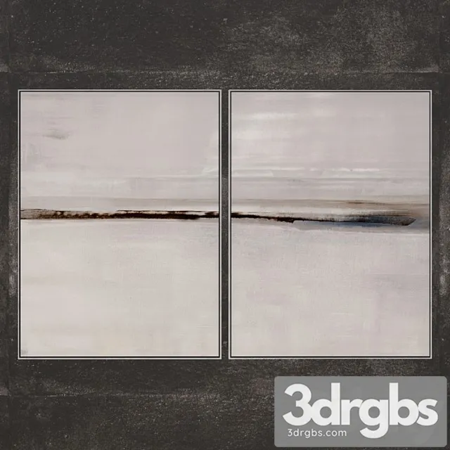 Landscape No5 Diptych John Richard Collection 3D Model Download