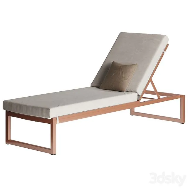 Landscape Single Lounger by Kettal 3D Model Landscape Single Lounger by Kettal 3D Model