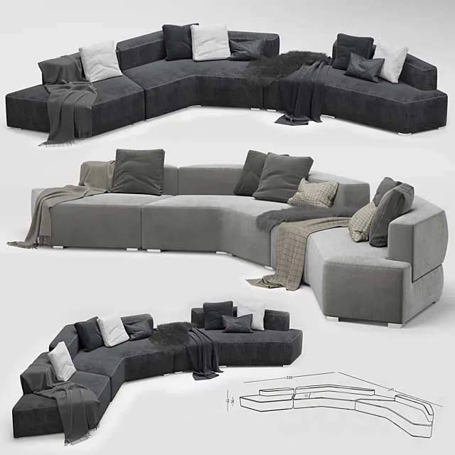 Landslide Sofa 3DModel Landslide Sofa 3DModel