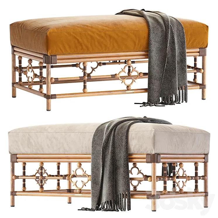 Lane Venture Mimi Cuddle Ottoman 3D Model Free Download