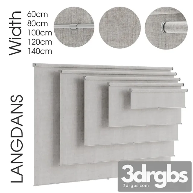 Langdans Roller Blind 3D Model Download